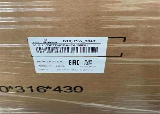 Ethernet اسيك Bitmain Antعامل منجم S19 Pro 3250W BTC آلة تعدين مستعملة