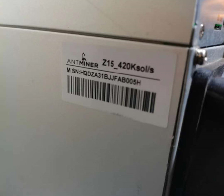 آلة التعدين Bitmain Antminer Z15 ZEC تستخدم 420Ksol / S 1510W