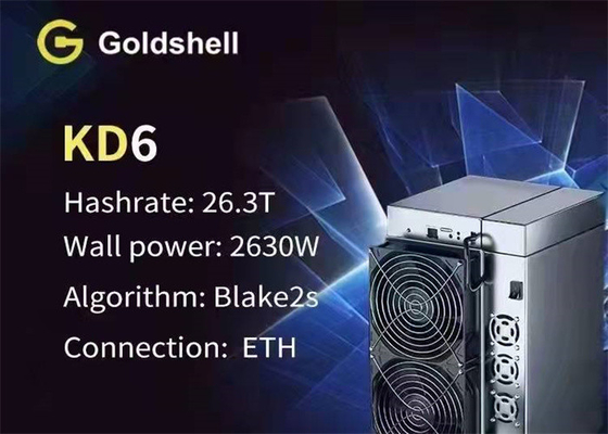 2630W Asic KDA Miner 26.3TH / S Goldshell KD6 Server